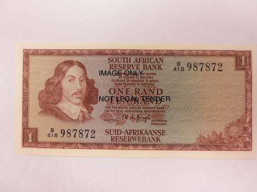 1975 T.W DE JONGH ONE RAND NOTE