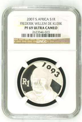 2007 FW De Klerk R1 Silver NGC PF69 Ultra Cameo |  SUPERB GEM PROOF | FUN SUNDAY | |