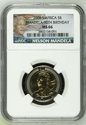 10 X 2008 Mandela 90th Birthday R5 NGC MS66 | FUN SUNDAY |