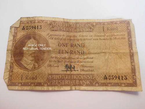 1961 MH DE KOCK ONE RAND NOTE