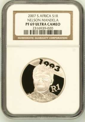 ### Nelson Mandela R1 Silver NGC Graded PF69 ### Crazy R1 Start ###