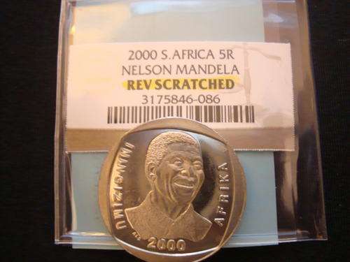 2000 Mandela R5 Rev Scratched - Error Coin - Crazy R1 Start