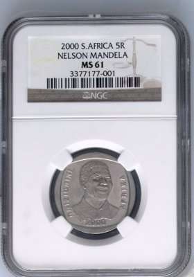 *** Fastest Growth*** Mandela R5 of 2000 Graded MS61 By The NGC***