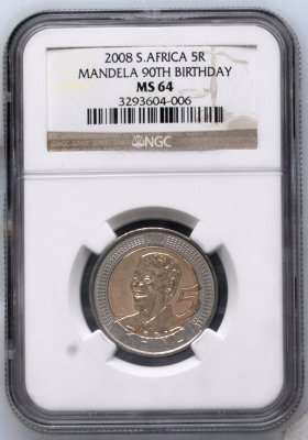 Mandela 90th Birthday R5 NGC MS64 @@@ R1 Start