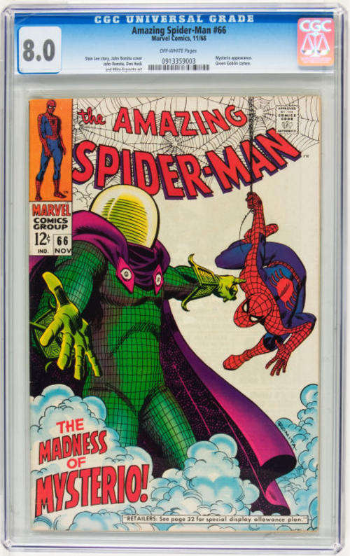 The Amazing Spider-Man #66 (Marvel, 1968) CGC VF 8.0 Off-white pages @@@ R1 Start