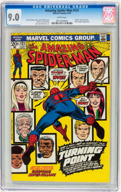 The Amazing Spider-Man #121 (Marvel, 1973) CGC Slabbed VF/NM 9.0 @@@ R1 Start