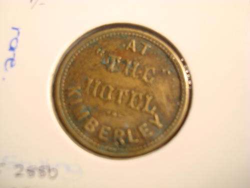 At the Hotel Kimberley 1 Shilling - Rare @@@ R1 Start