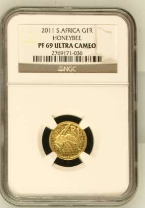 2011 Gold 1/10th 24 Carat (999.99) The African Honeybee NGC PF69 Ultra Cameo ### R1 Start