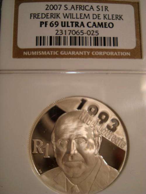FW De Klerk 2007 R1 Silver NGC PF69 Ultra Cameo @@@ One Away From Perfect @@@ R1 Start