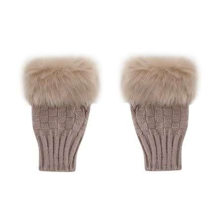 Fingerless Gloves with Faux Fur