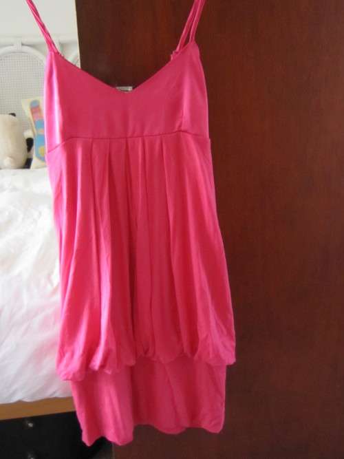 Hot pink bubble dress from YDE