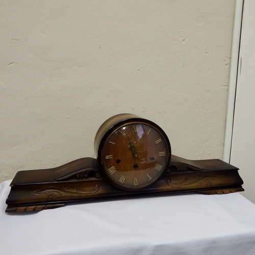 Antique Perfut triple chime mantle clock with FHS movement - 66.5cm x 13cm x 23cm
