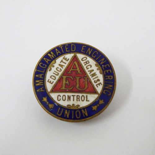 South Africa Amalgamated Engineering Union button hole badge @ CRAZY R1 start