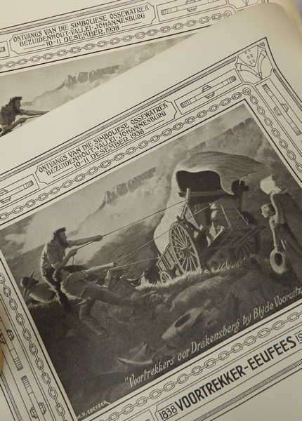 Lot of 2 Voortrekker Ossewatrek posters - Both the same but one has minor damage - 44.2cm x 36.7cm