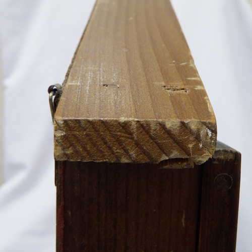 Knick knack wooden printers tray in shape of an house - Size : 36 cm x 5.5 cm x 49 cm