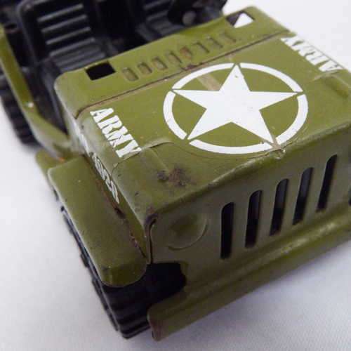 Vintage Buddy L Army Jeep - Pressed Steel