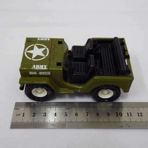 Vintage Buddy L Army Jeep - Pressed Steel