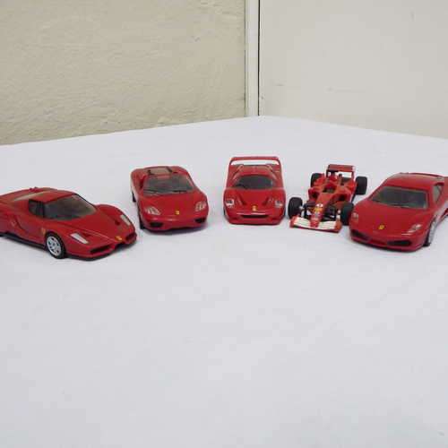Set of 5 Shell Ferrari model cars - pull back action