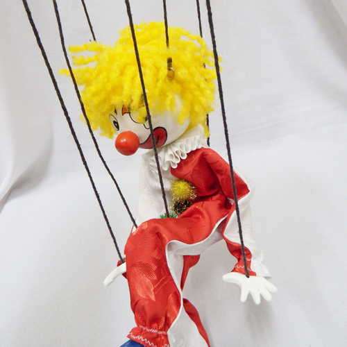 Crankshaw Puppet clown marionette - String: 41.5 cm, Doll: 34.5 cm approximately