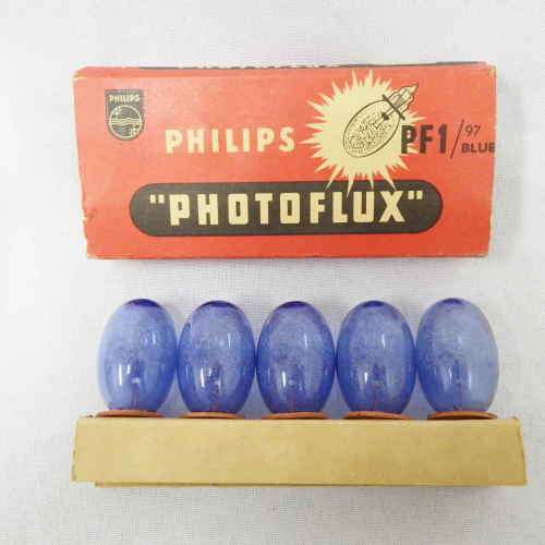 Philips `photoflux` PF1/97 blue flash bulbs - 5 bulbs