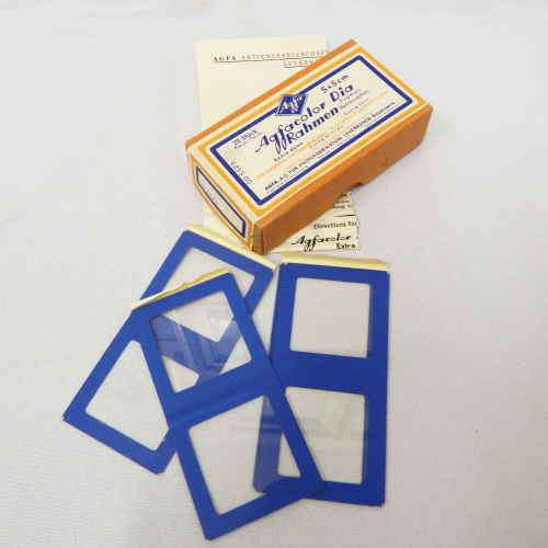 Agfacolor Dia Rahmen Extra thin 5x5 cm glass slide frames in box - 20 frames - unused