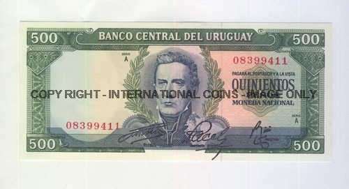 Uruguay 500 pesos UNC banknotes