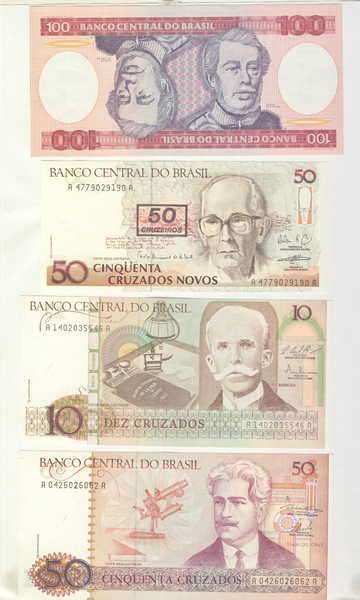 Lot of 8 banknotes from Brazil - Uncirculated