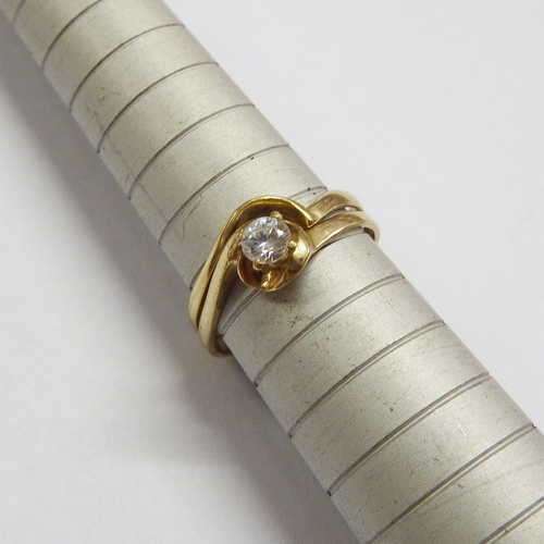 9 kt gold wedding set - Weighs: 1.9 g - Size: L