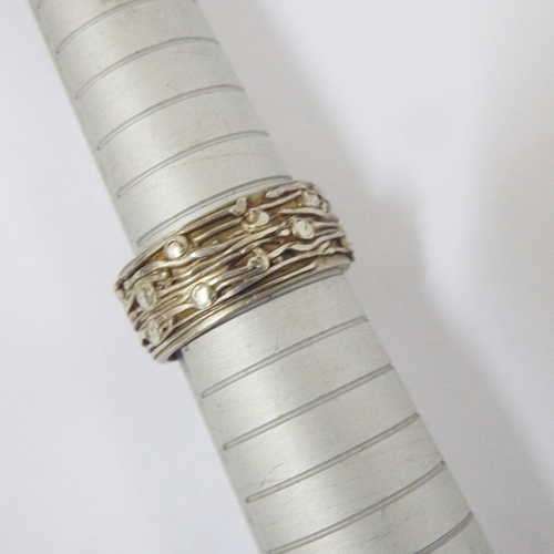 Handmade silver ring - Weigh: 7.8 g - Size: R