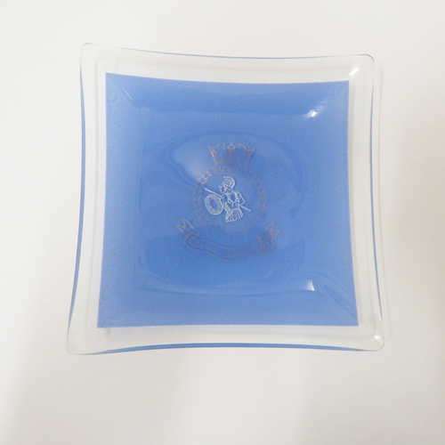 Aeneas ships crest glass trinket bowl