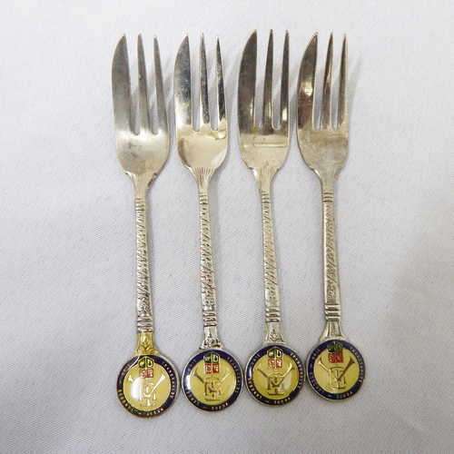 Lot of 4 Transvaalse Vroue Landbou Unie forks - sold as a set