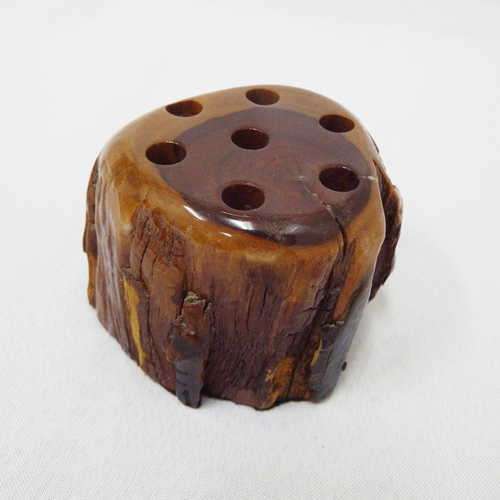 Vintage wooden pen holder for 7 pens