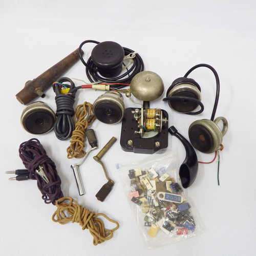 Lot of vintage telephone parts
