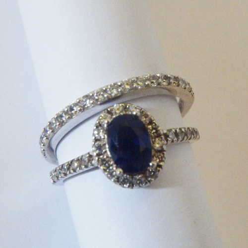 925 silver wedding set with unknown stones - With necklaces