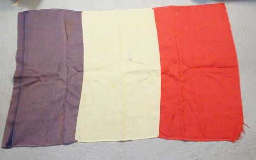 Well used French flag - 66.5 cm x 103 cm