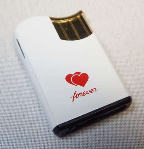 New Wave `forever` love themed gas pocket lighter