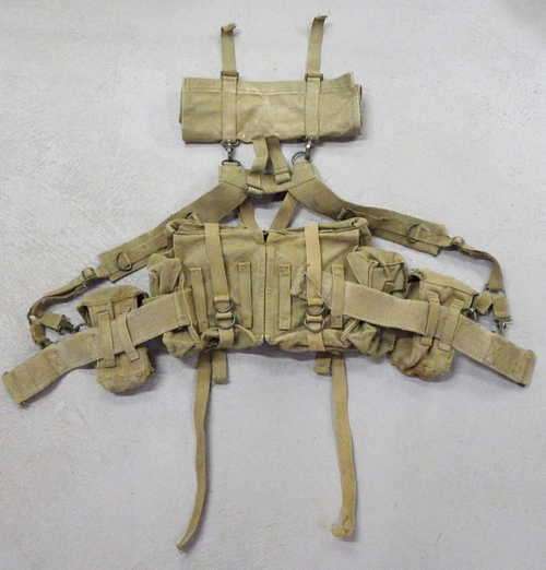 SADF Kidney Pouches And Yoke Webbing With Ground Sheet Cover Plus 2 Extra R1 Type Ammo Pouches