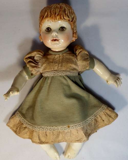 Antique glazed porcelain doll