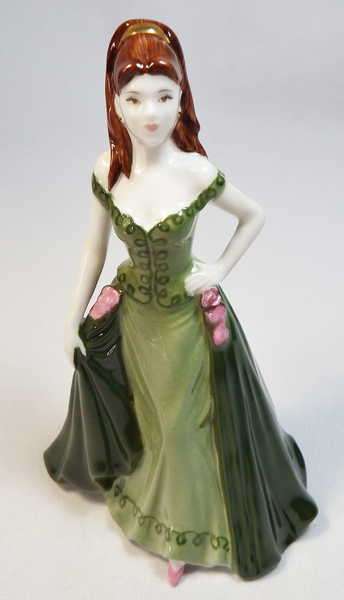 Green Coalport figurine 2001 by Jack Glynne - "Your special day"