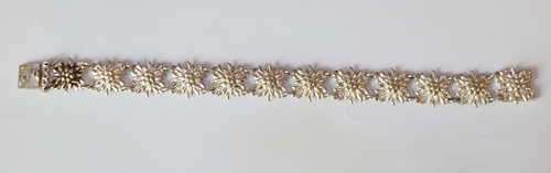 German silver edelweiss bracelet - Weighs 8,6 grams