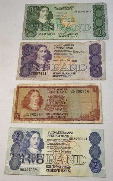 Lot of 8 old world banknotes