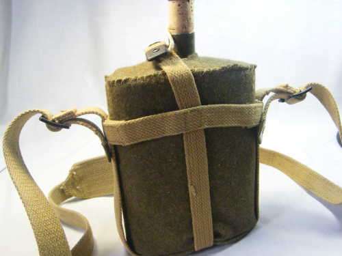 WW2 SA Army water bottle with felt cover and straps