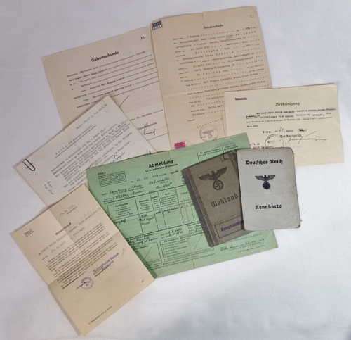 Collection of personal documents belonging to Herr Erich Langhoff born on 15 April 1899