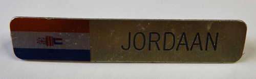 Old SADF name plate - JORDAAN