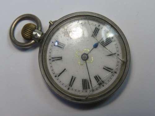 German 800 silver ladies pocket watch - Not working