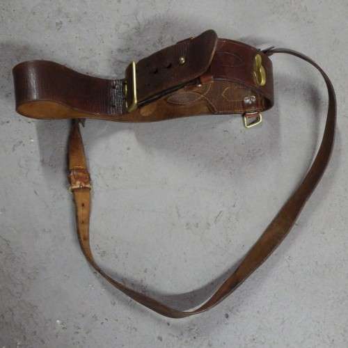 Old military SAM Browne leather belt - 87.5cm
