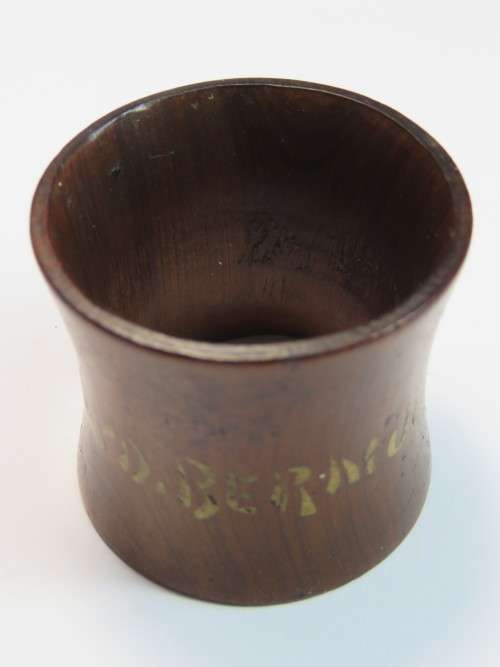 Boer War POW Trench art napkin ring - Bermuda Darrell's Eiland