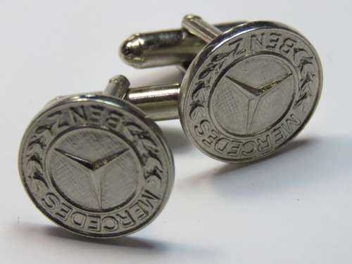 Pair of vintage Mercedes Benz cufflinks