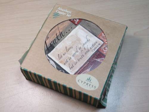 Cypress Home absorbent coaster set