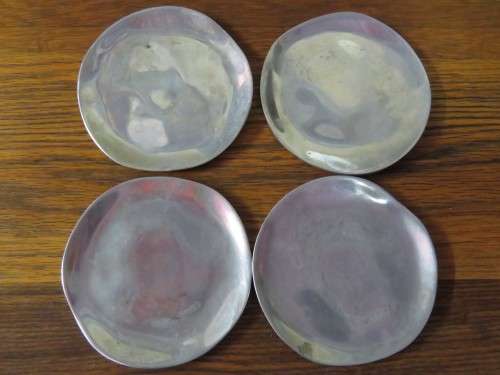Set of 4 Pottery Barn Aluminium coasters